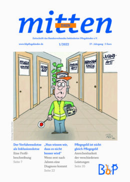 Titelblatt 1/2022 der Zeitschrift "mittendrin"