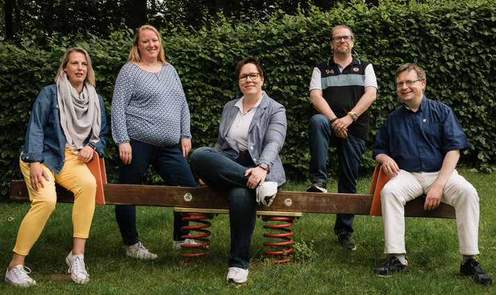 Der BbP-Vorstand (von links): Tanja Busche, Carleen Großmann, Kerstin Held, Norbert Ungerer, Gerhard Schindler. [Foto: Jacobia Dahm]