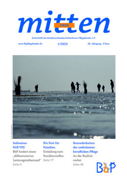 Titelblatt 1/2023 der Zeitschrift "mittendrin"